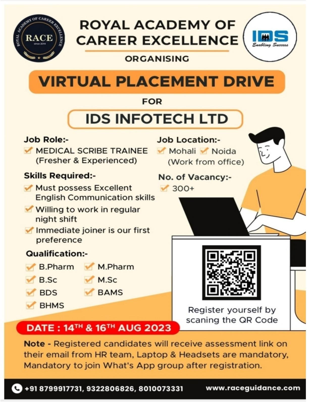 RACE medical coding placement poster – healthcare job success 2023