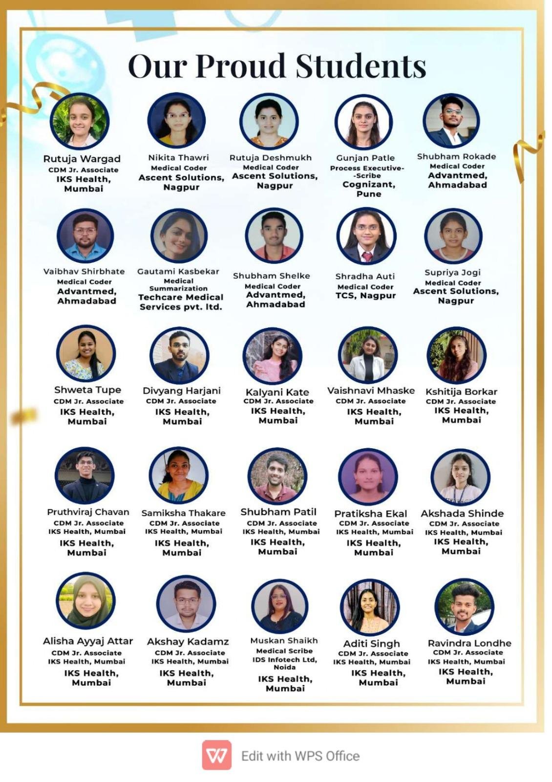 RACE medical coding placement poster – healthcare job success 2024
