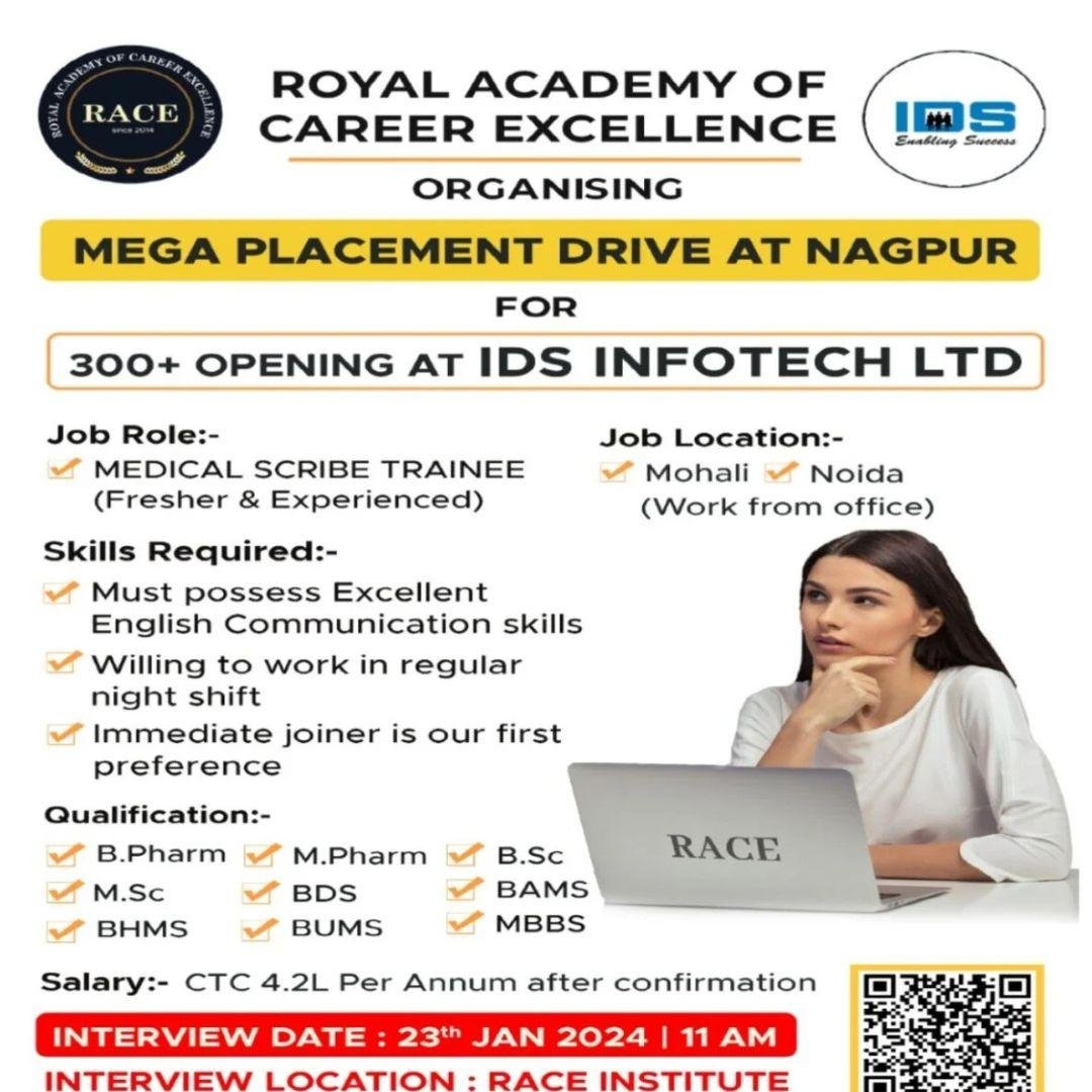 RACE placement drive 2023 – medical coding and healthcare campus hiring event