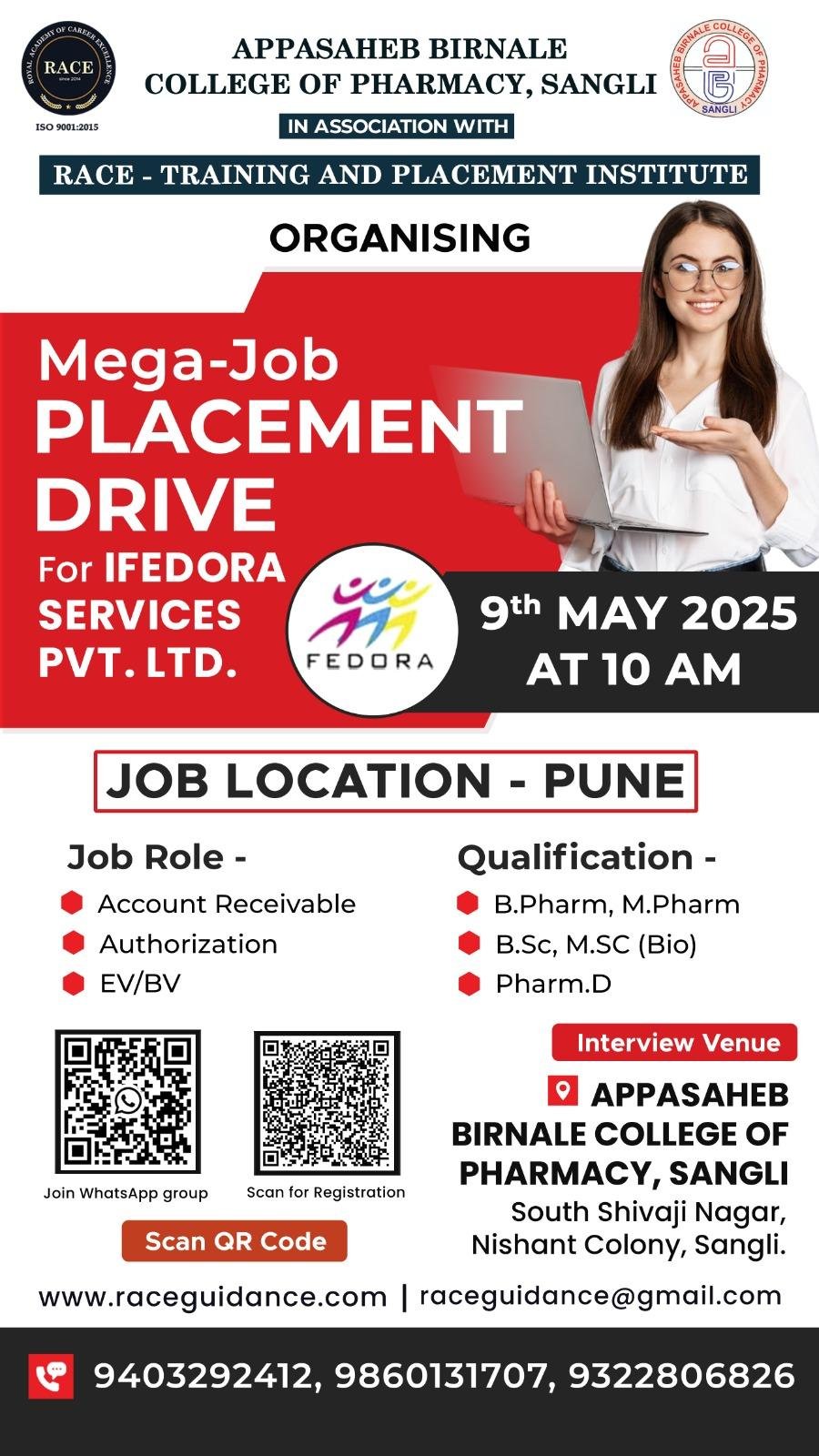 RACE placement drive 2025 – medical coding and healthcare campus hiring event