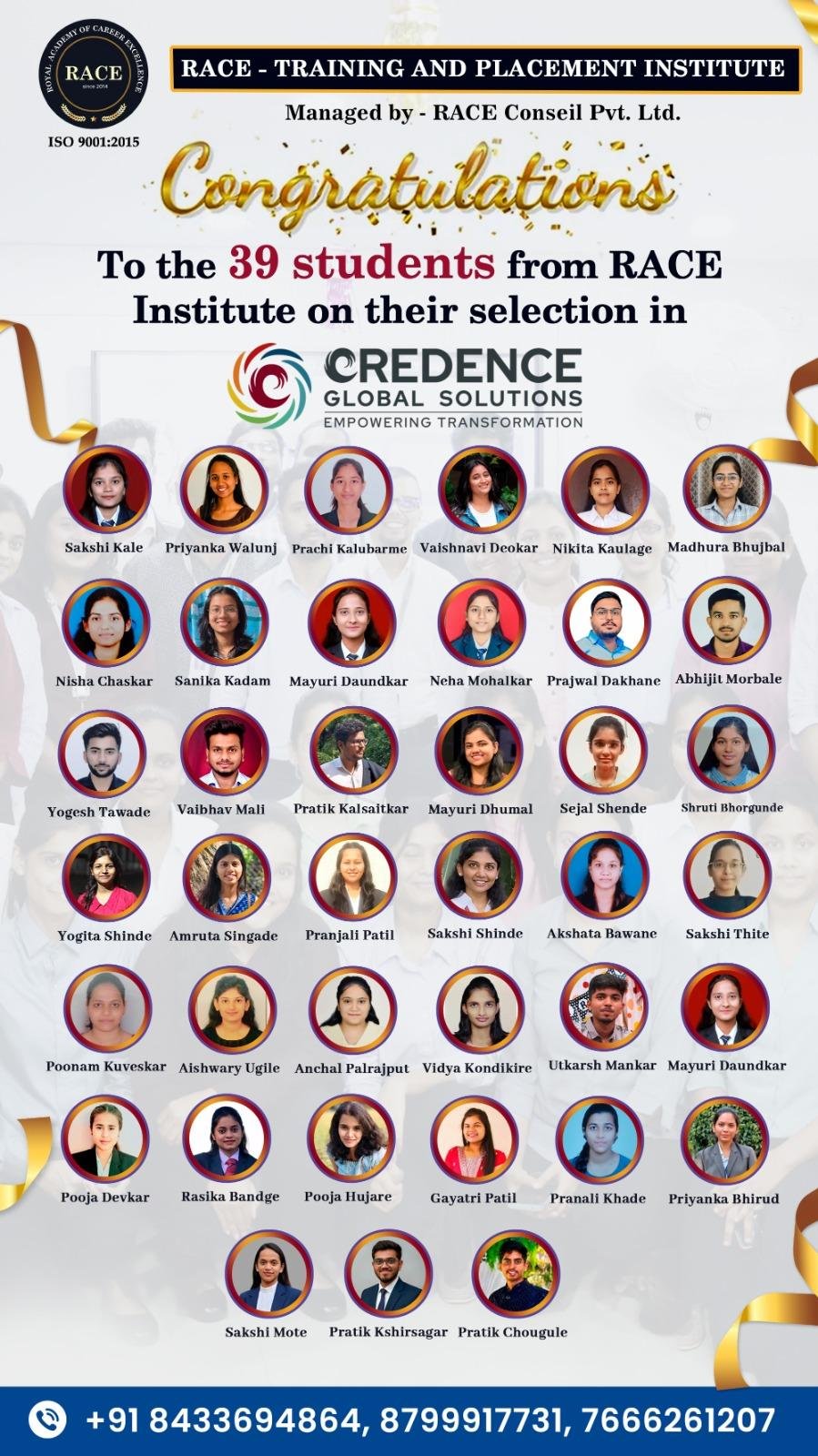 RACE medical coding placement poster – healthcare job success 2025