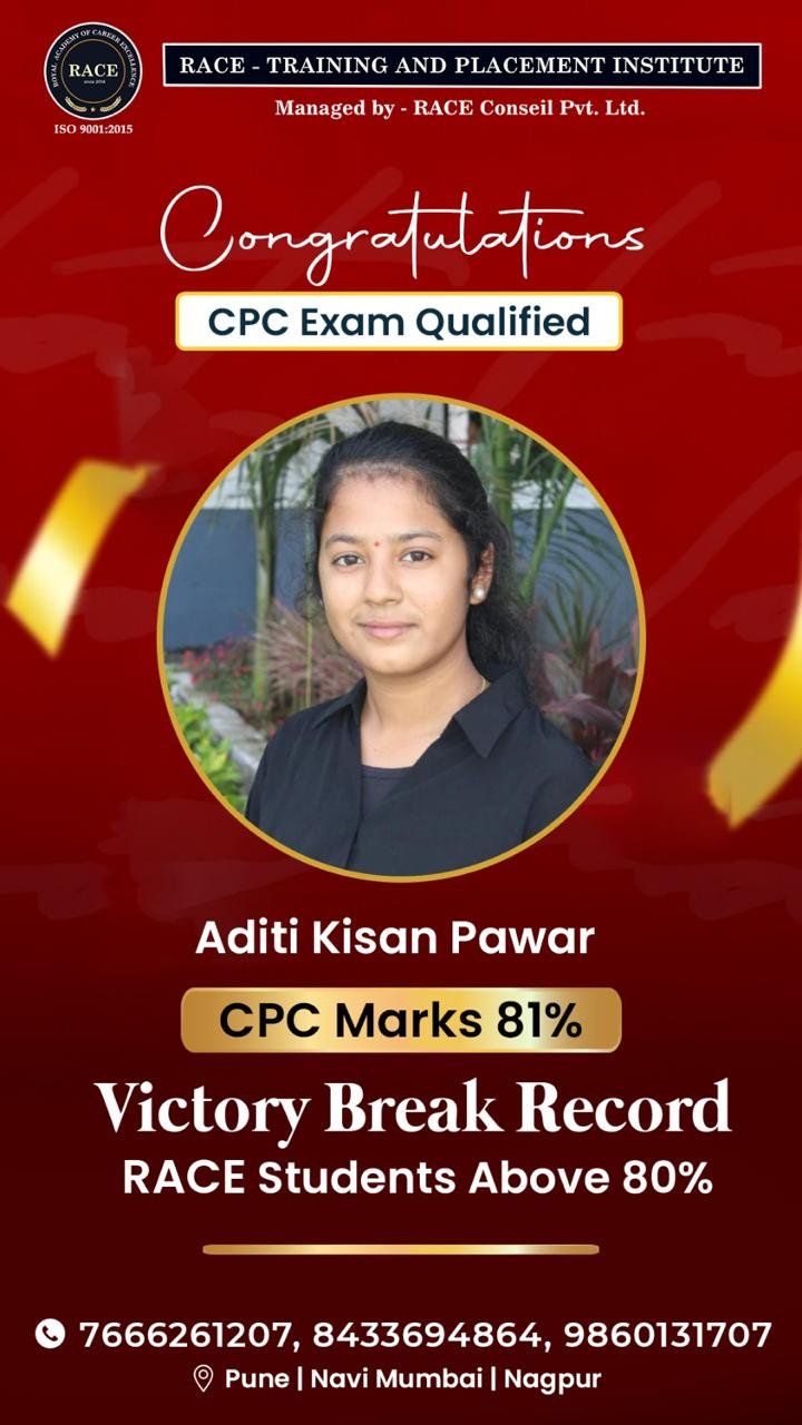 Aditi Kisan Pawar - CPC Marks 81%