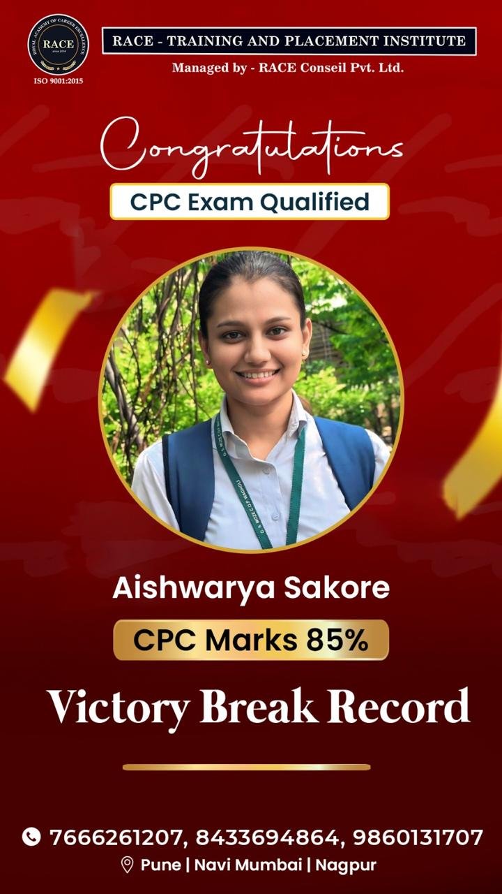 Aishwarya Sakore - CPC Marks 85%