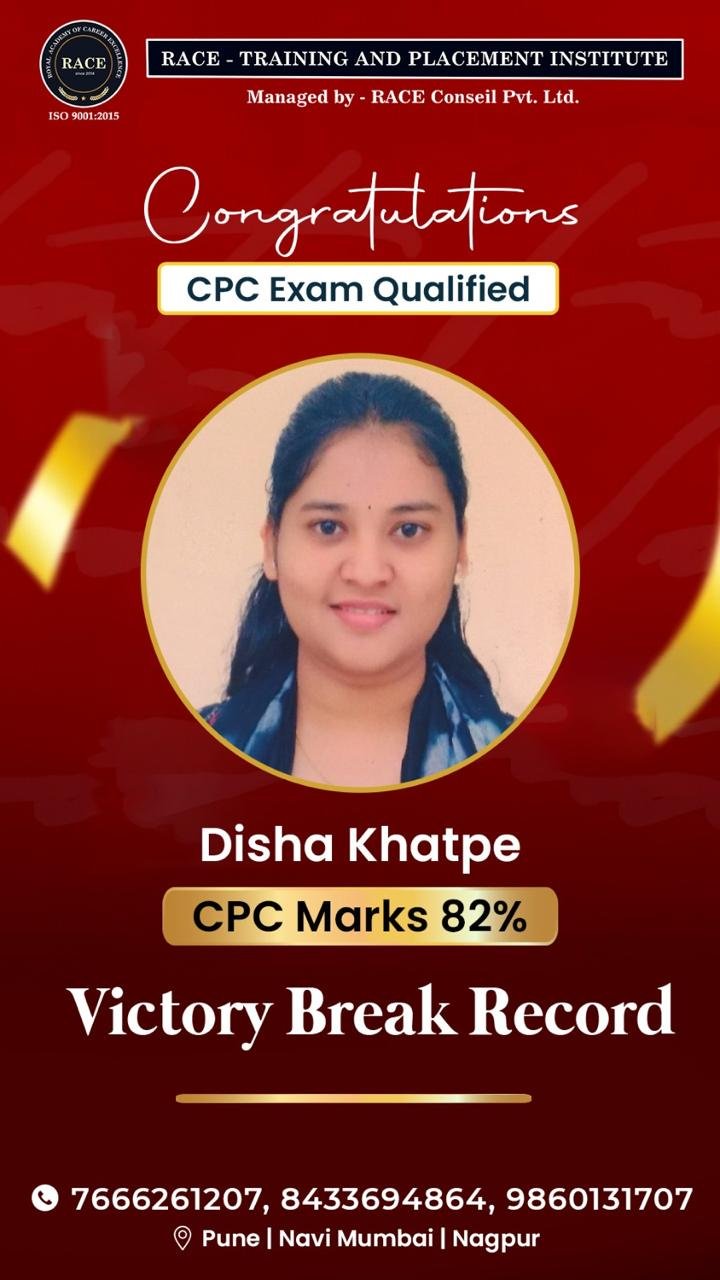 Disha Khatpe - CPC Marks 82%