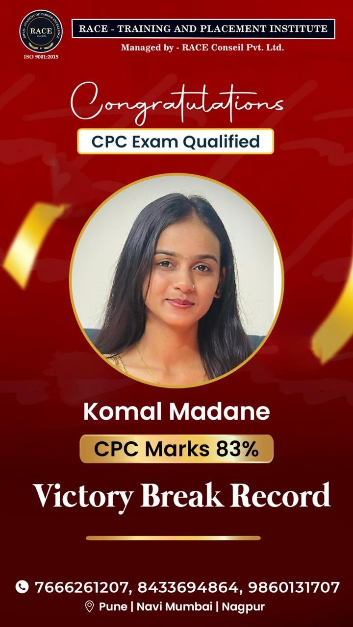 Komal Madane - CPC Marks 83%