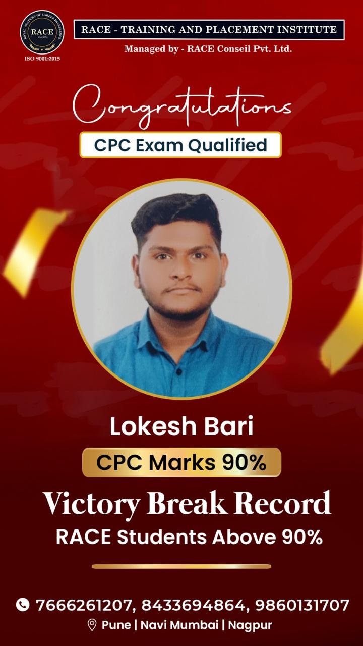Lokesh Bari - CPC Marks 90%