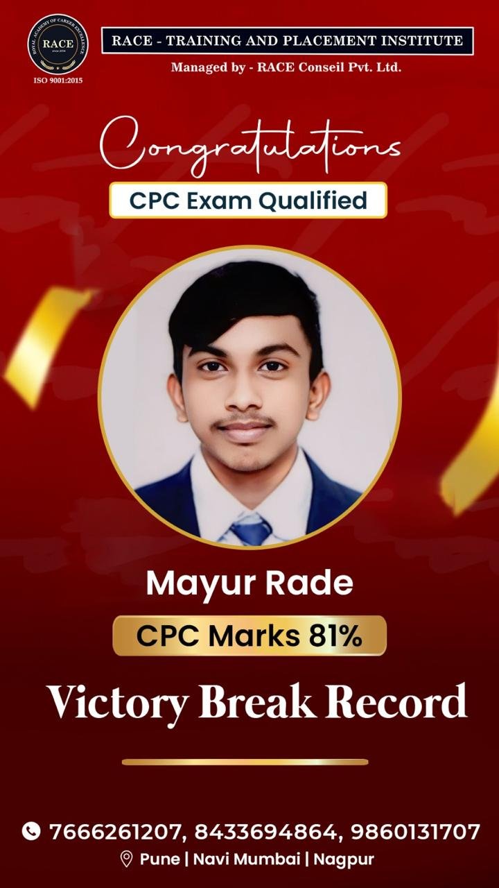 Mayur Rade - CPC Marks 81%