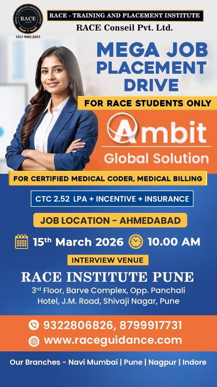 RACE placement drive 2026 – medical coding and healthcare campus hiring event